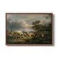 Young Peasant Couple Resting in the Field, 1829 - Floater Framed Canvas Print