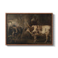 Portraits of Two Extraordinary Oxen, Property of the Earl of Powis, 1814 - Floater Framed Canvas Print
