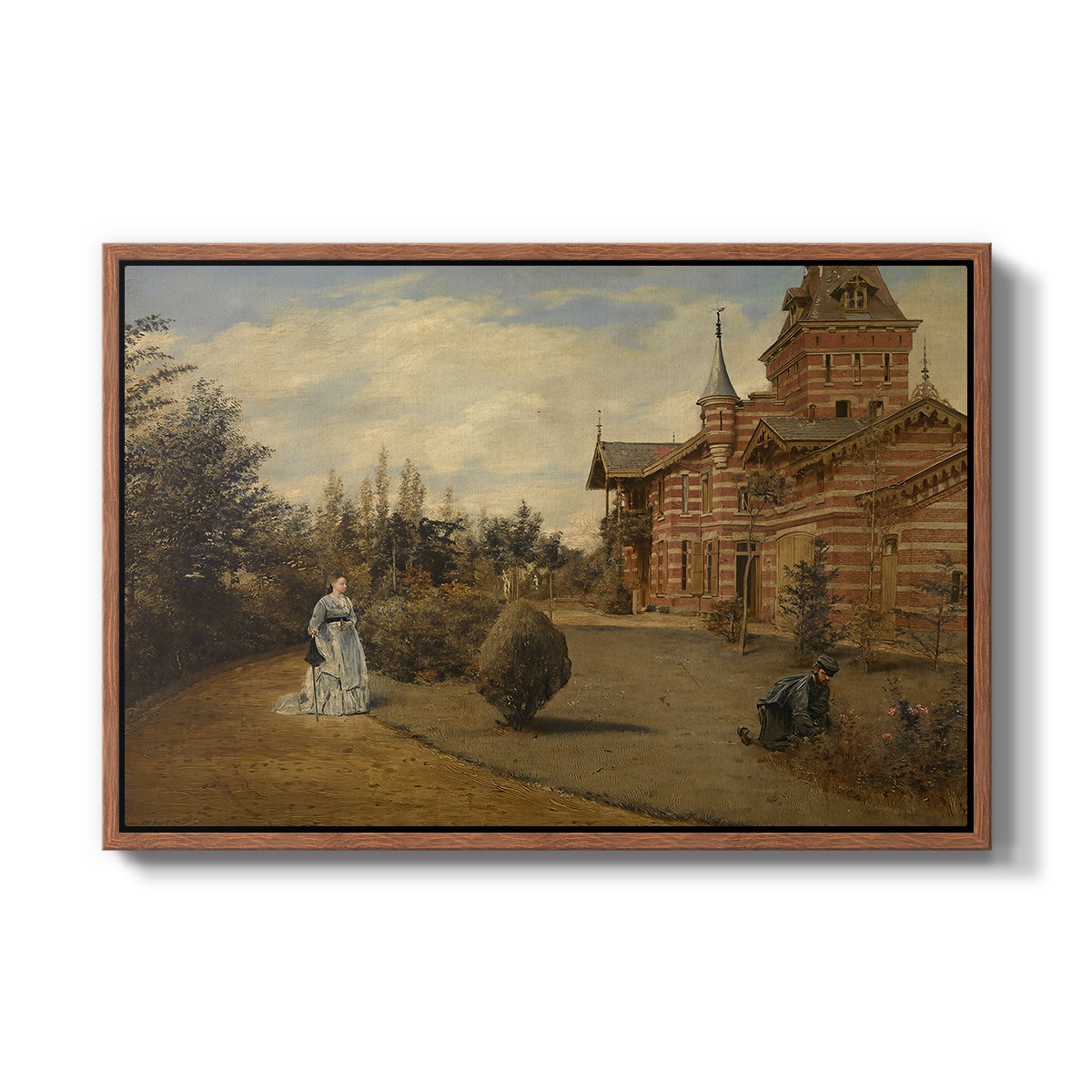 The Country House of Gustave Coûteaux, 1871 - Floater Framed Canvas Print