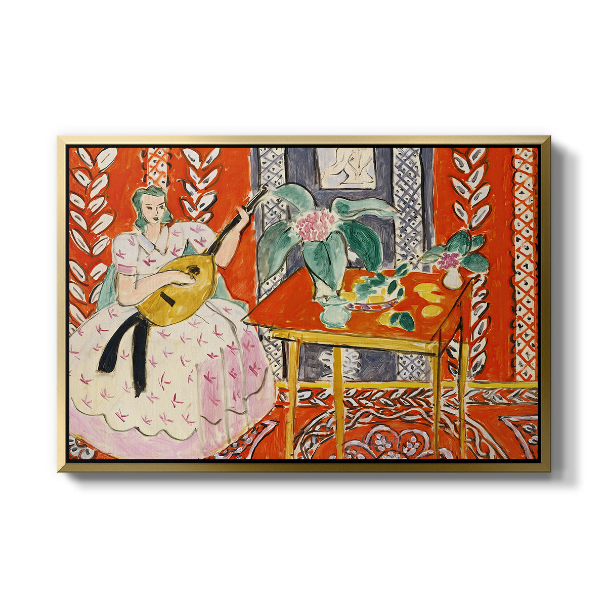 The Lute (Le luth), 1943 - Floater Framed Canvas Print