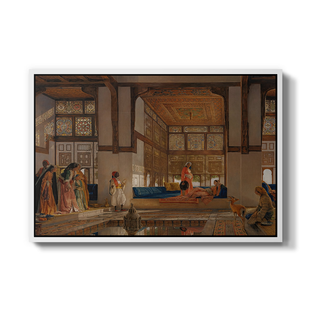 A Lady Receiving Visitors (The Reception), 1873 - Floater Framed Canvas Print
