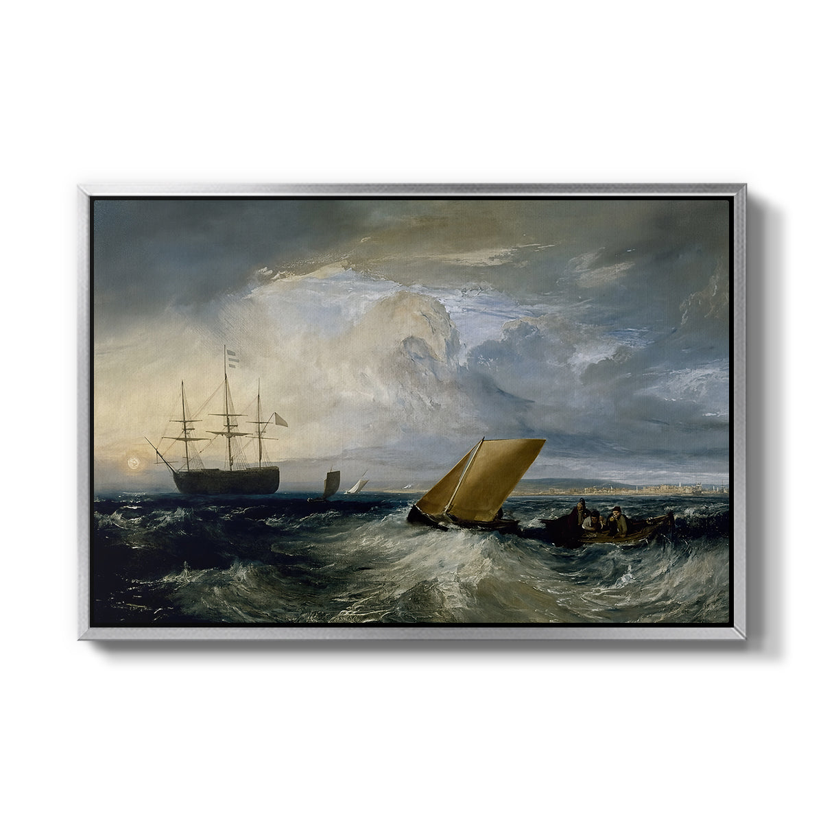 Sheerness as Seen from the Nore, 1808 - Floater Framed Canvas Print
