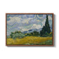 Wheat Field with Cypresses, 1889 - Floater Framed Canvas Print