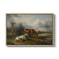 Two Horses on the Pasture, c. 1825 - Floater Framed Canvas Print