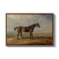 Dr. Syntax, a Bay Racehorse, Standing in a Coastal Landscape, an Estuary Beyond, c. 1820 - Floater Framed Canvas Print