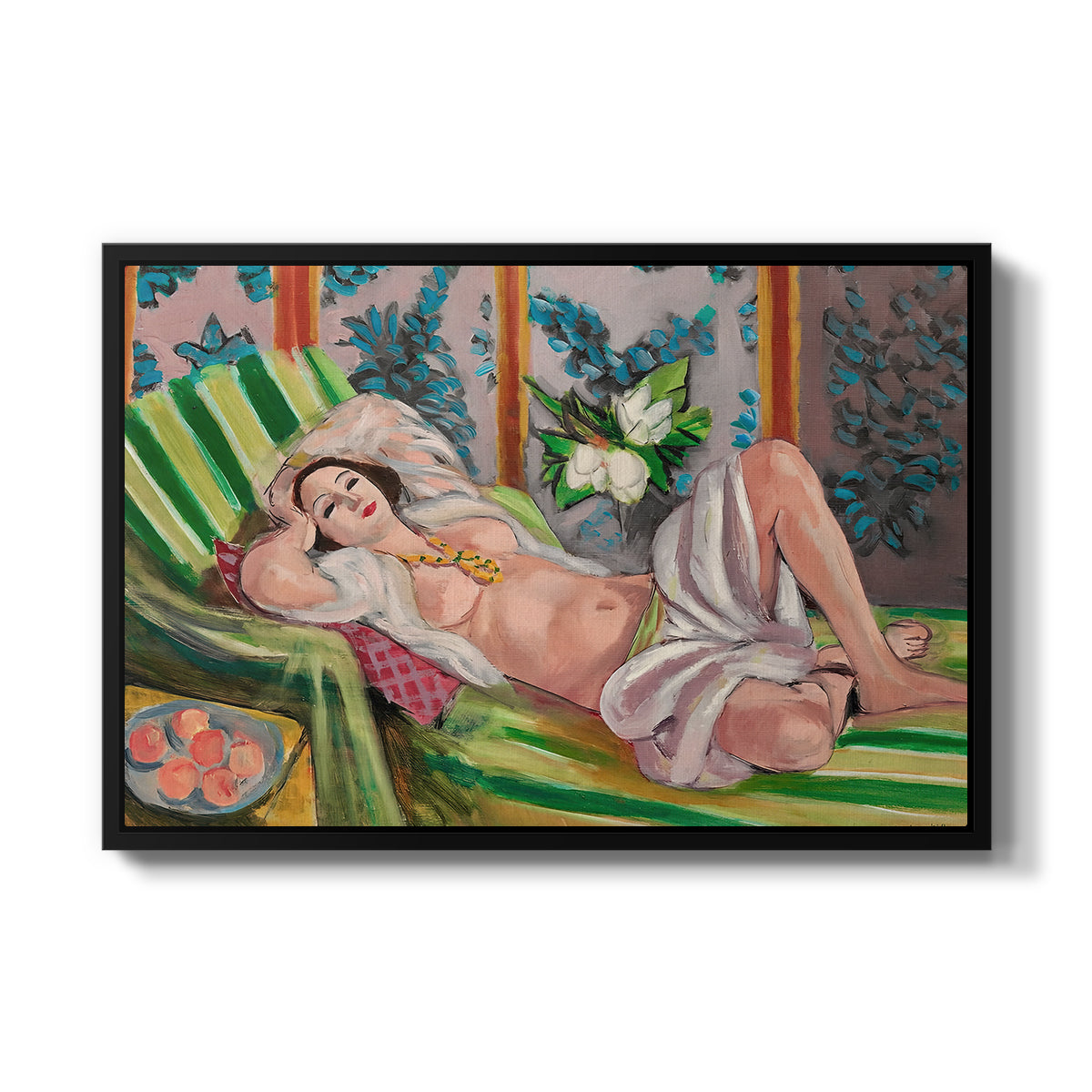 Odalisque Couchée Aux Magnolias, c. 1923 - Floater Framed Canvas Print