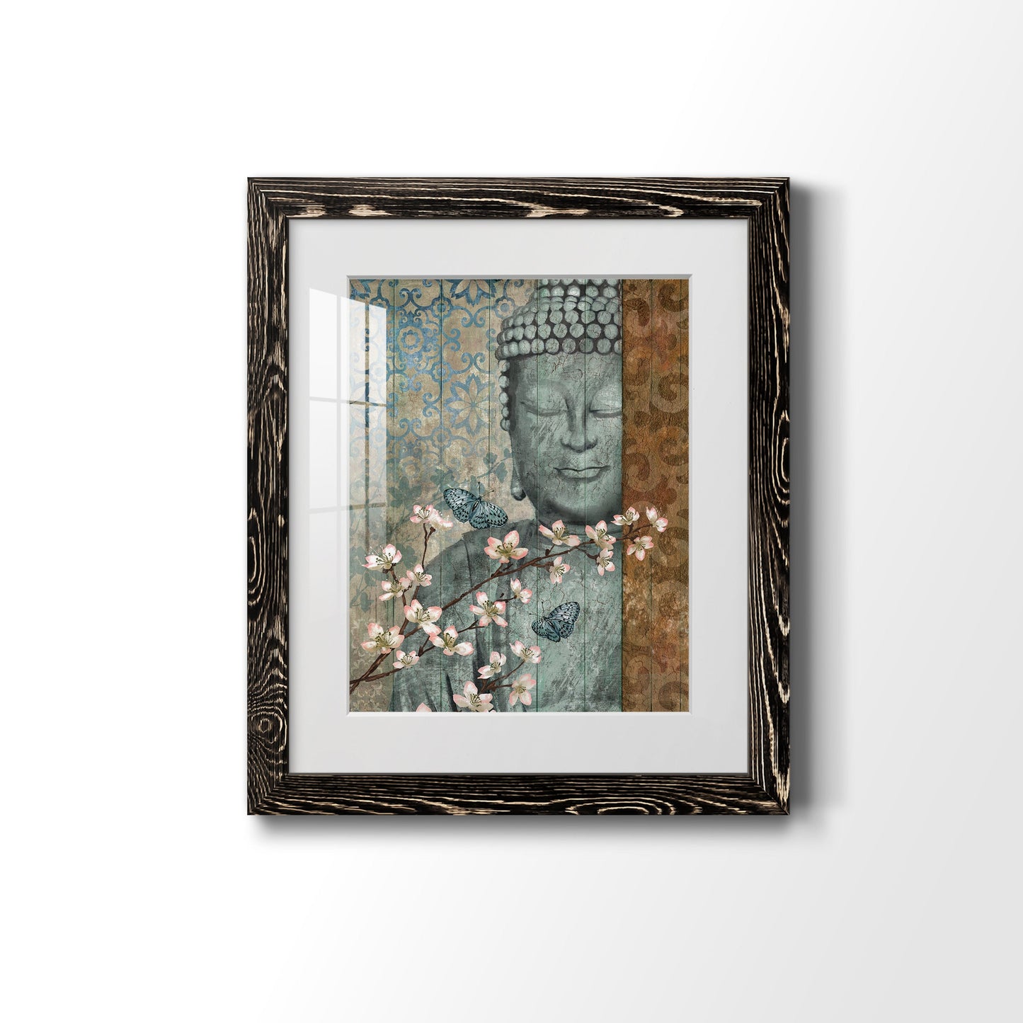 Buddha - Premium Framed Print - Distressed Barnwood Frame - Ready to Hang