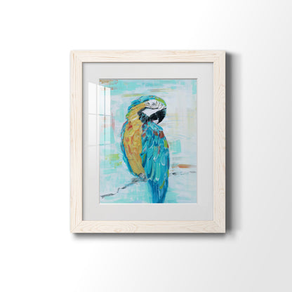 Island Parrot I - Premium Framed Print - Distressed Barnwood Frame - Ready to Hang