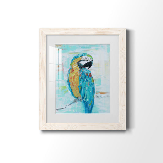 Island Parrot I - Barnwood Framed Art Print