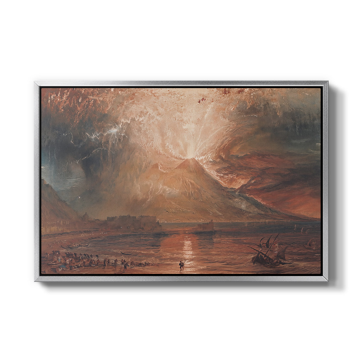 Vesuvius in Eruption, c. 1817 - Floater Framed Canvas Print