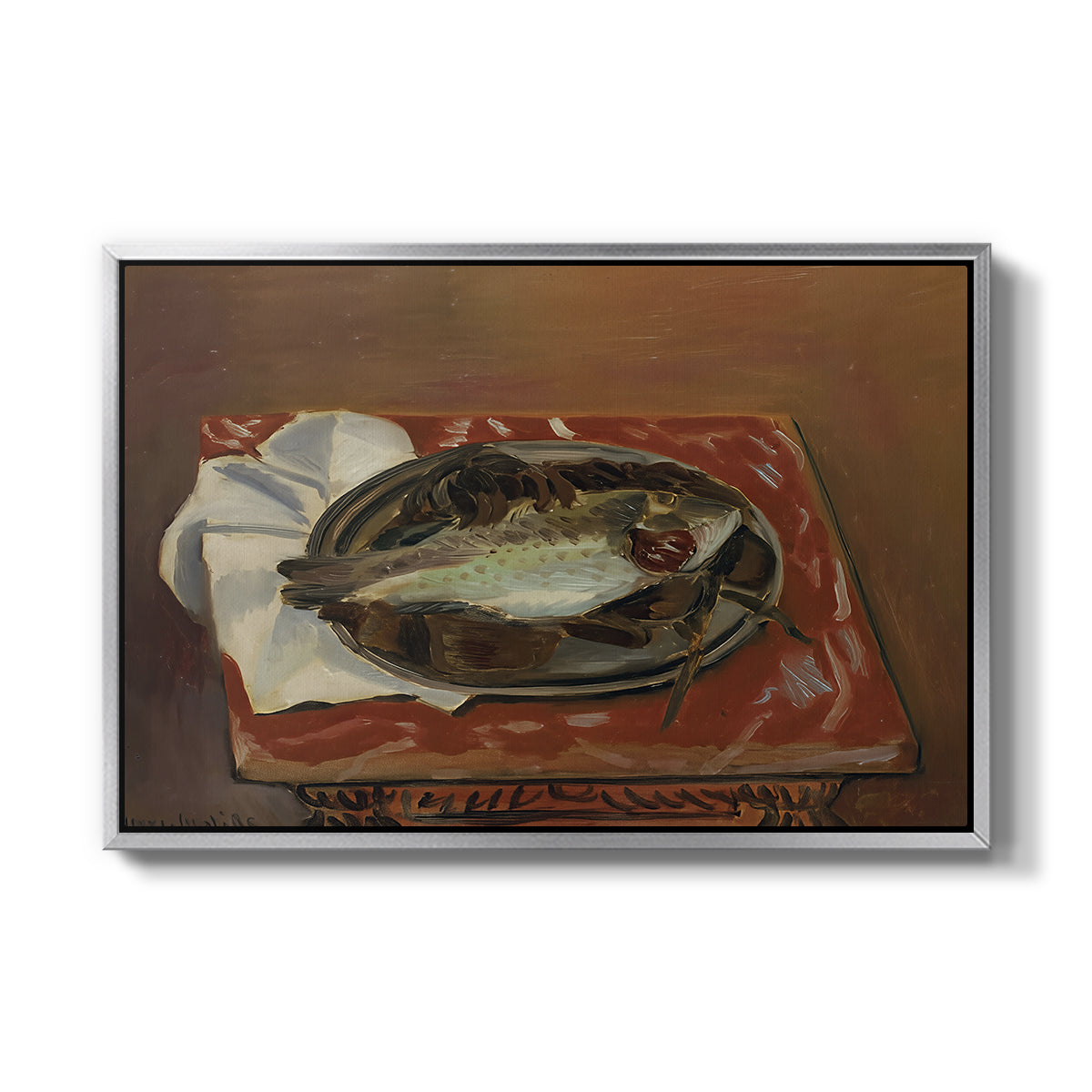 Still Life with Bream (Nature morte à la daurade), 1920 - Floater Framed Canvas Print