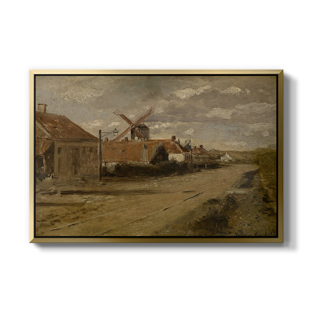 The Mill at Kiel, c. 1885-1888 - Floater Framed Canvas Print