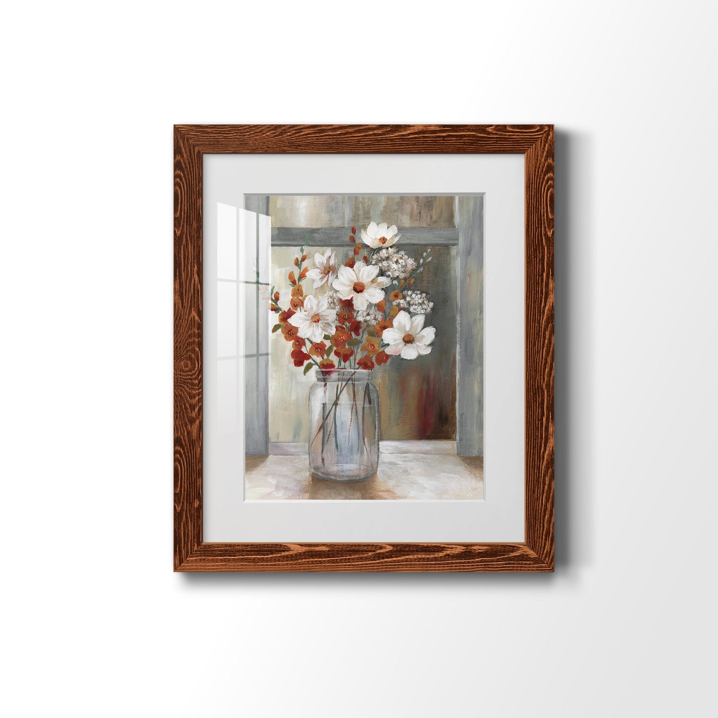 Autumn Spray - Barnwood Framed Art Print