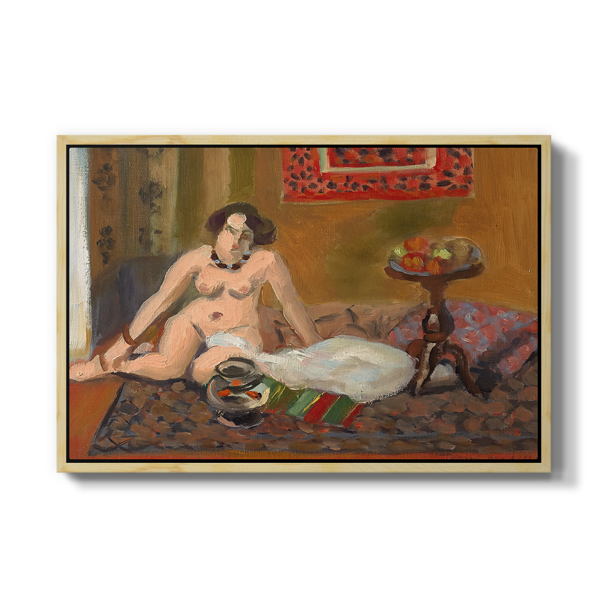 Nude with Goldfish (Nu aux poissons rouges), c. 1922 - Floater Framed Canvas Print