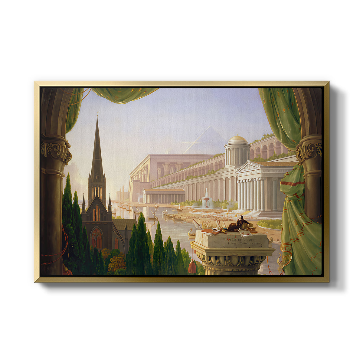 The Architect's Dream, 1840 - Floater Framed Canvas Print