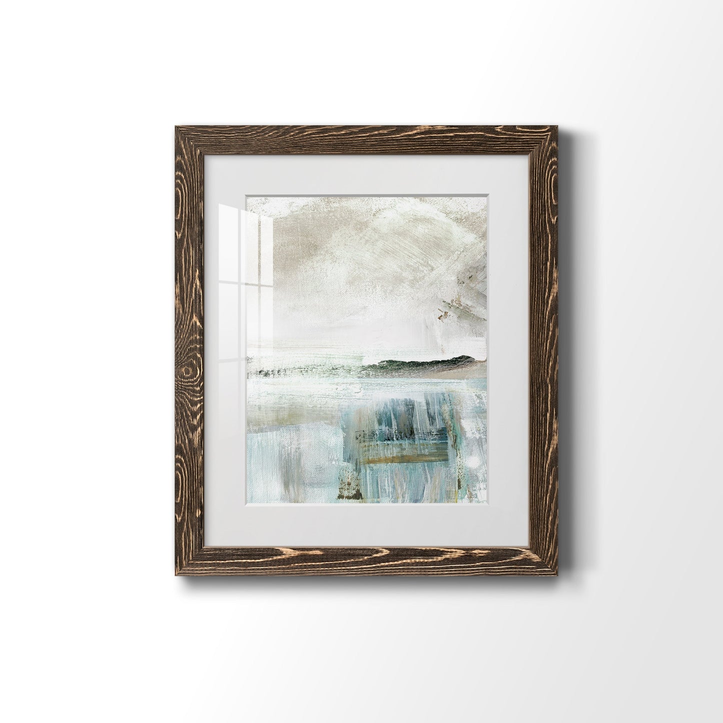 Summer Teal II - Barnwood Framed Art Print