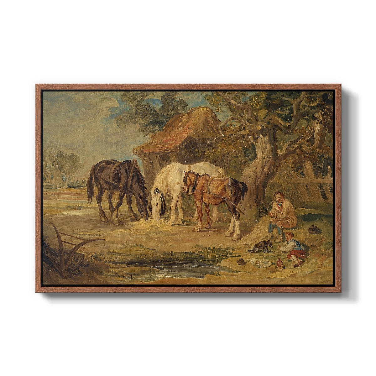 The Midday Meal, 1835 - Floater Framed Canvas Print