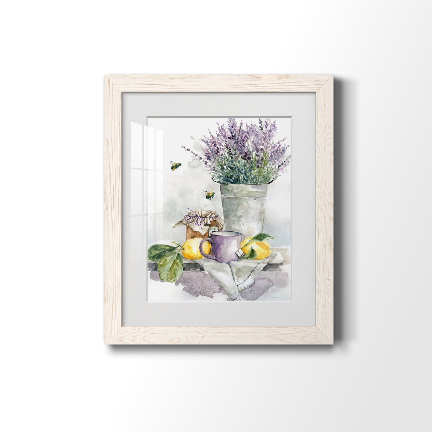 Lavender Lemon and Honey Tea - Premium Framed Print - Distressed Barnwood Frame - Ready to Hang