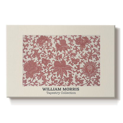 Canvas art print portraying a repeating ornamental pattern with floral and geometric elements arranged in horizontal bands, set against a white background