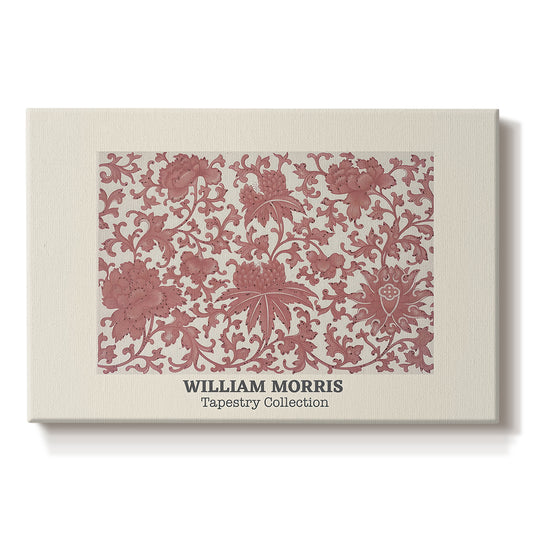 Canvas art print portraying a repeating ornamental pattern with floral and geometric elements arranged in horizontal bands, set against a white background