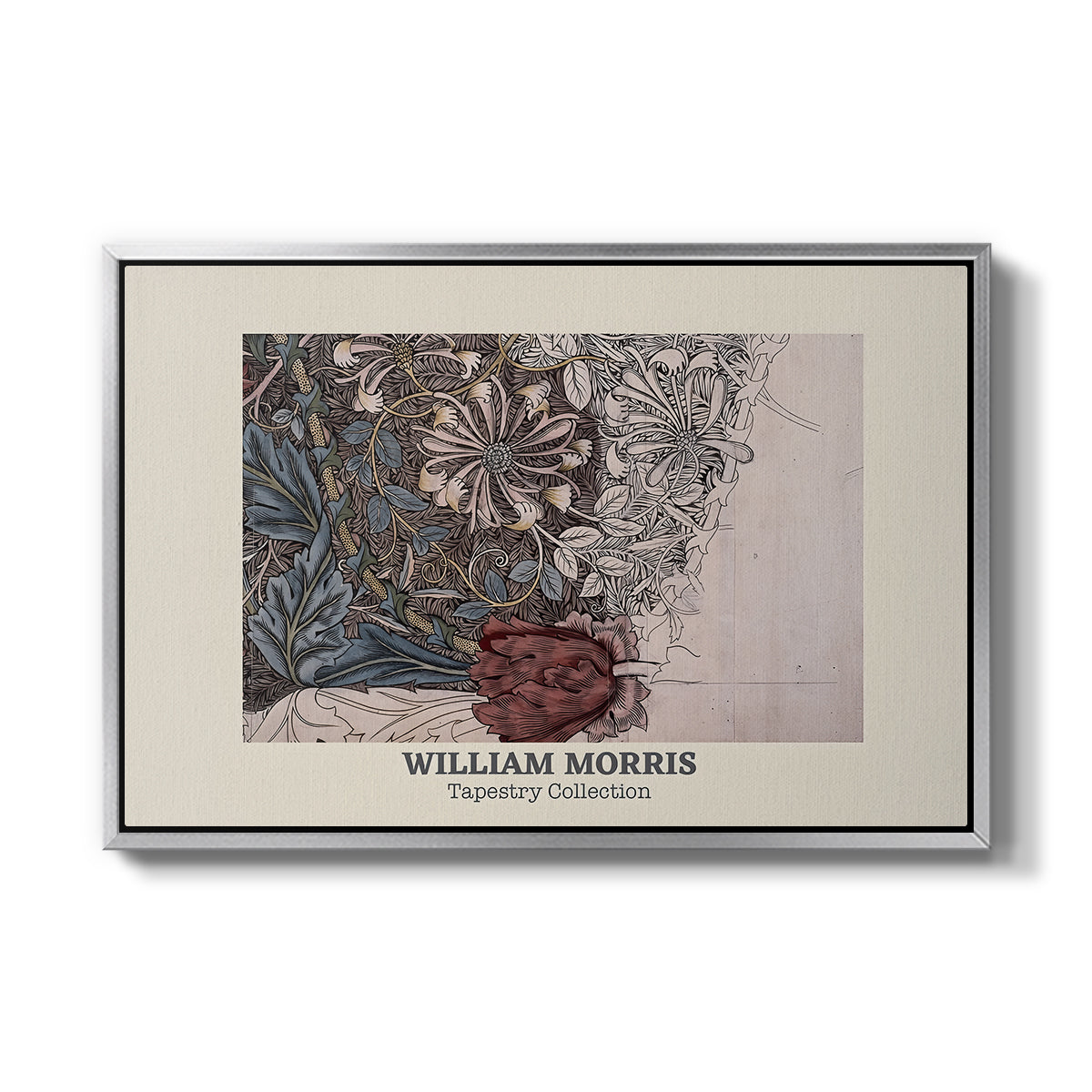 Honeysuckle (Tapestry Collection), 1874 - Floater Framed Canvas Print