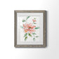 Peony Contour - Barnwood Framed Art Print