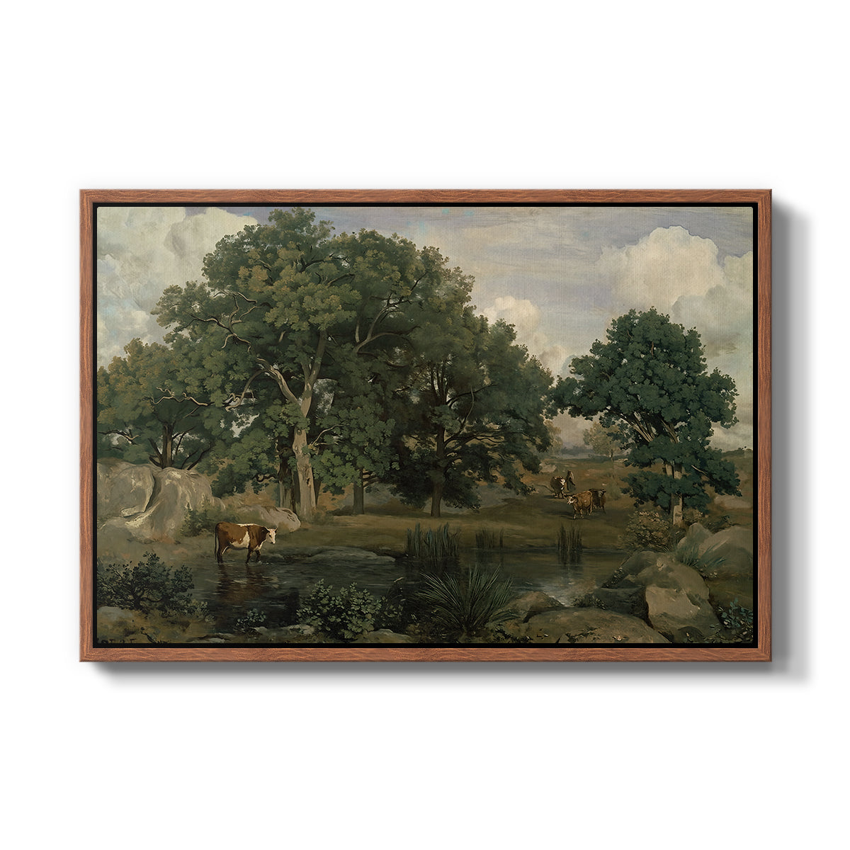 Forest of Fontainebleau, 1846 - Floater Framed Canvas Print