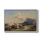 Shepherds and Cattle on Lake Attersee, 1852 - Floater Framed Canvas Print
