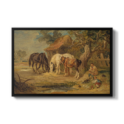The Midday Meal, 1835 - Floater Framed Canvas Print