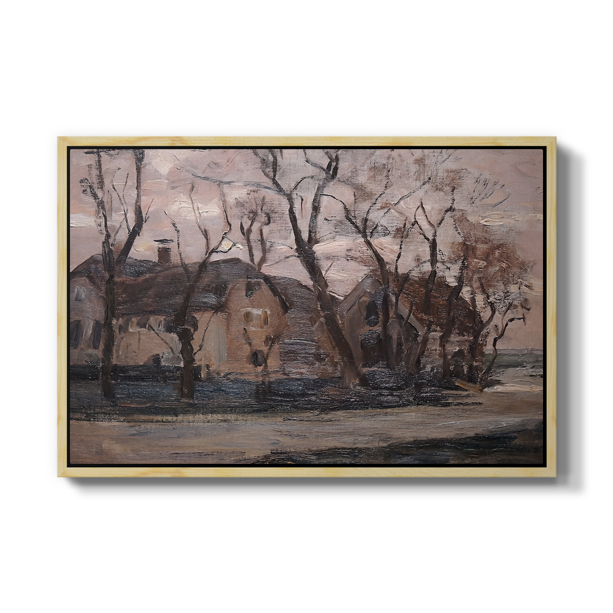 Farm near Duivendrecht in the Evening, c. 1905 - Floater Framed Canvas Print