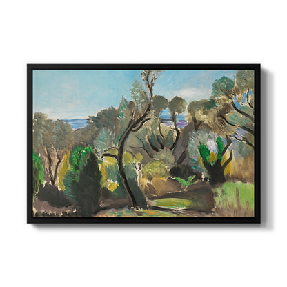 Landscape near Nice, c. 1918 - Floater Framed Canvas Print