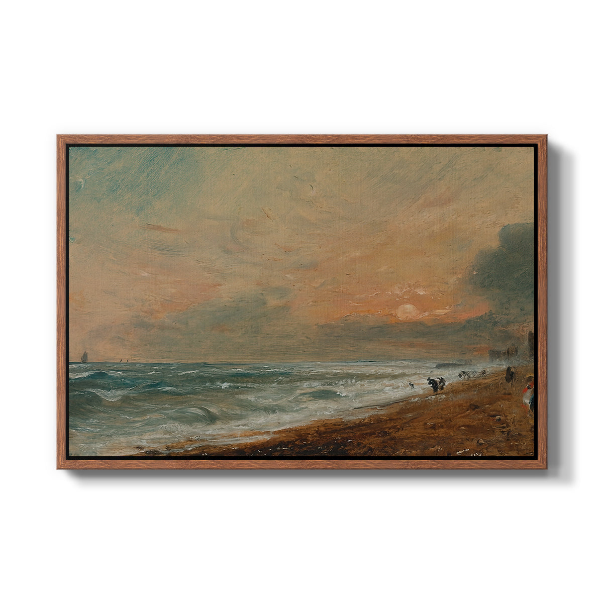 Hove Beach, c. 1824-1826 - Floater Framed Canvas Print