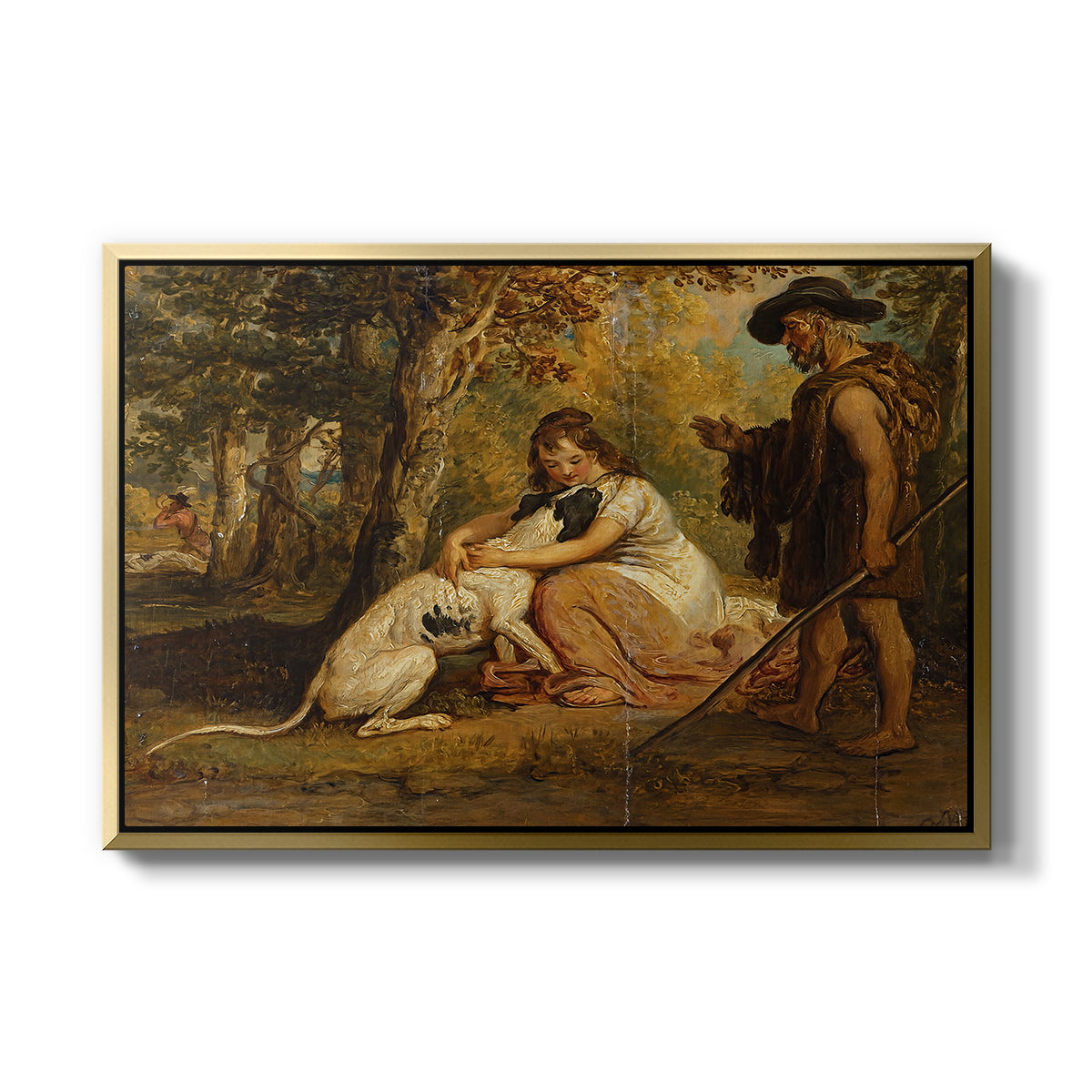 Measure for Measure, or The Biter Bit, 1840 - Floater Framed Canvas Print