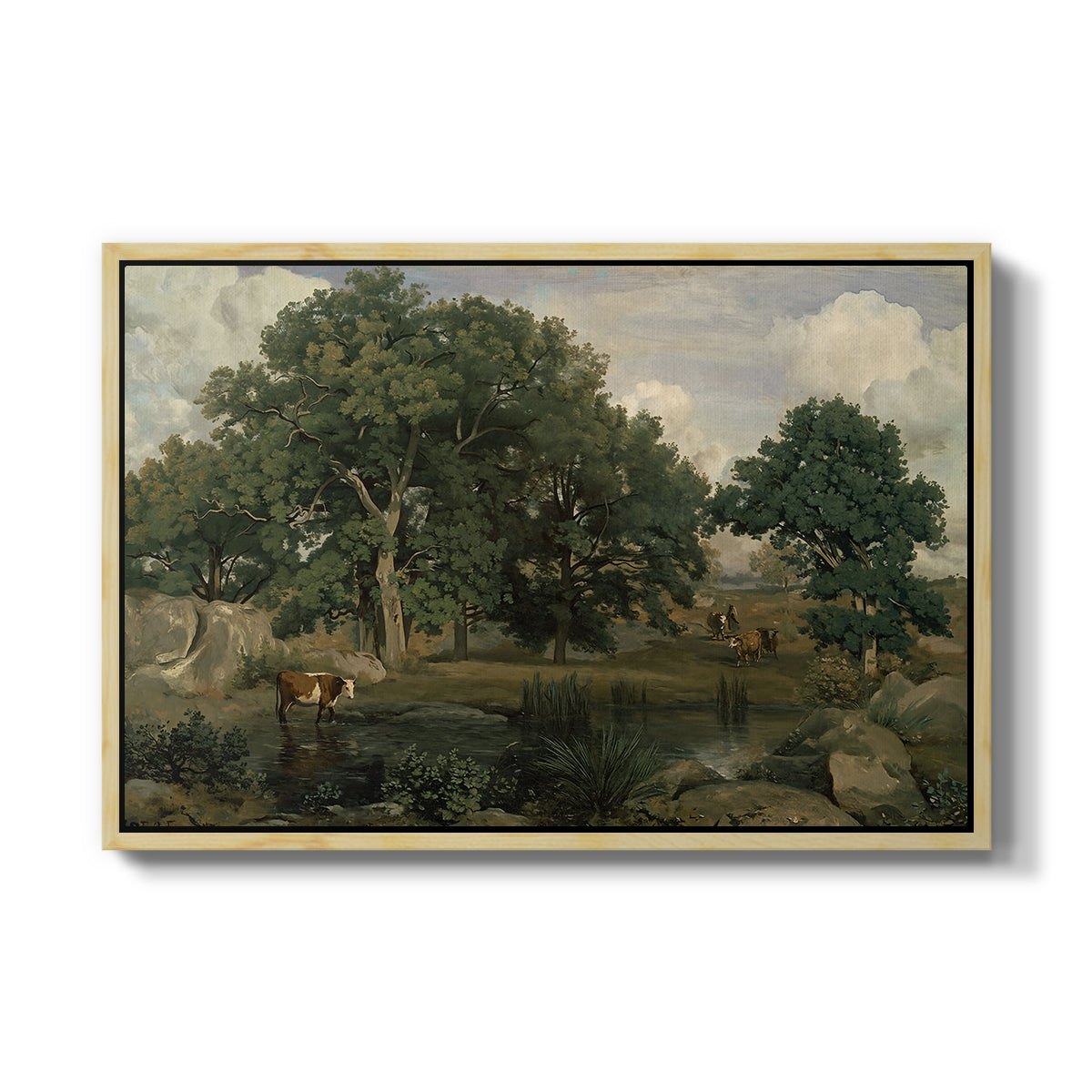 Forest of Fontainebleau, 1846 - Floater Framed Canvas Print