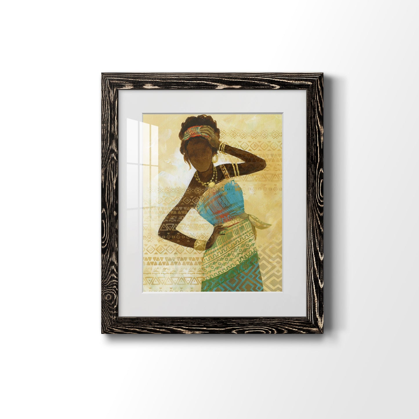 Tribal Vision II - Premium Framed Print - Distressed Barnwood Frame - Ready to Hang