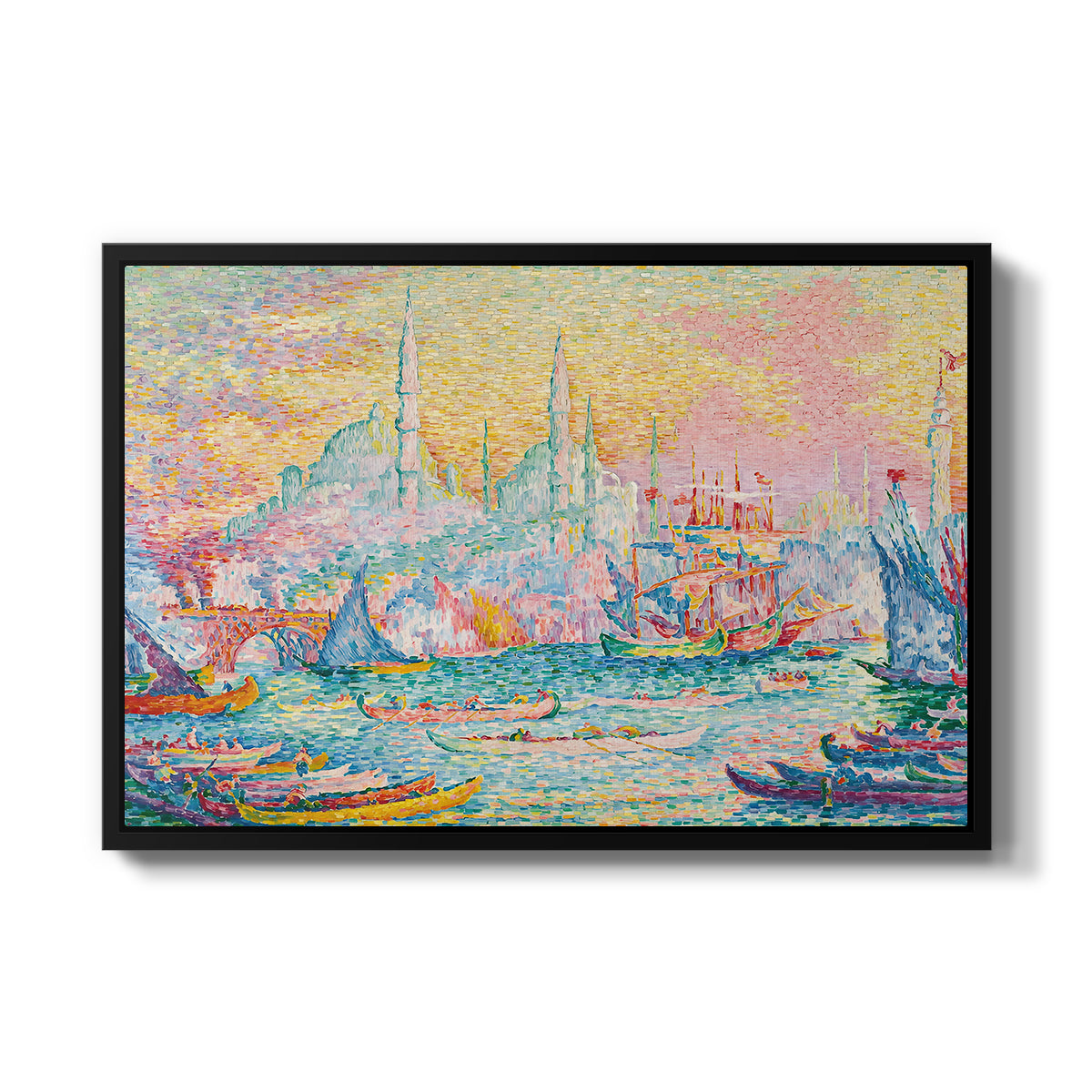 The Golden Horn, Constantinople, 1907 - Floater Framed Canvas Print