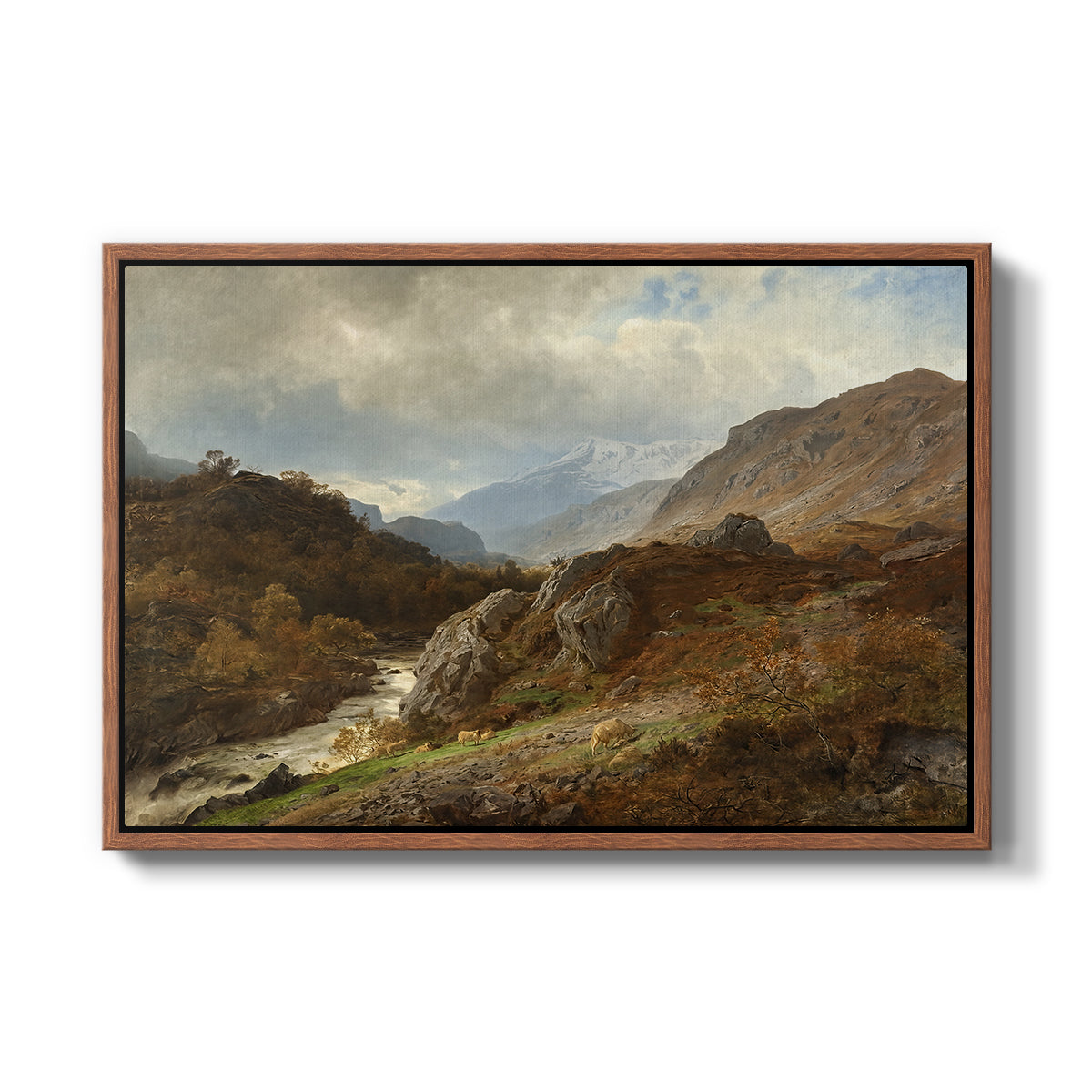 Mountain Landscape, 1864 - Floater Framed Canvas Print