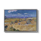 Wheat Field with Reaper, Auvers, 1888 - Floater Framed Canvas Print