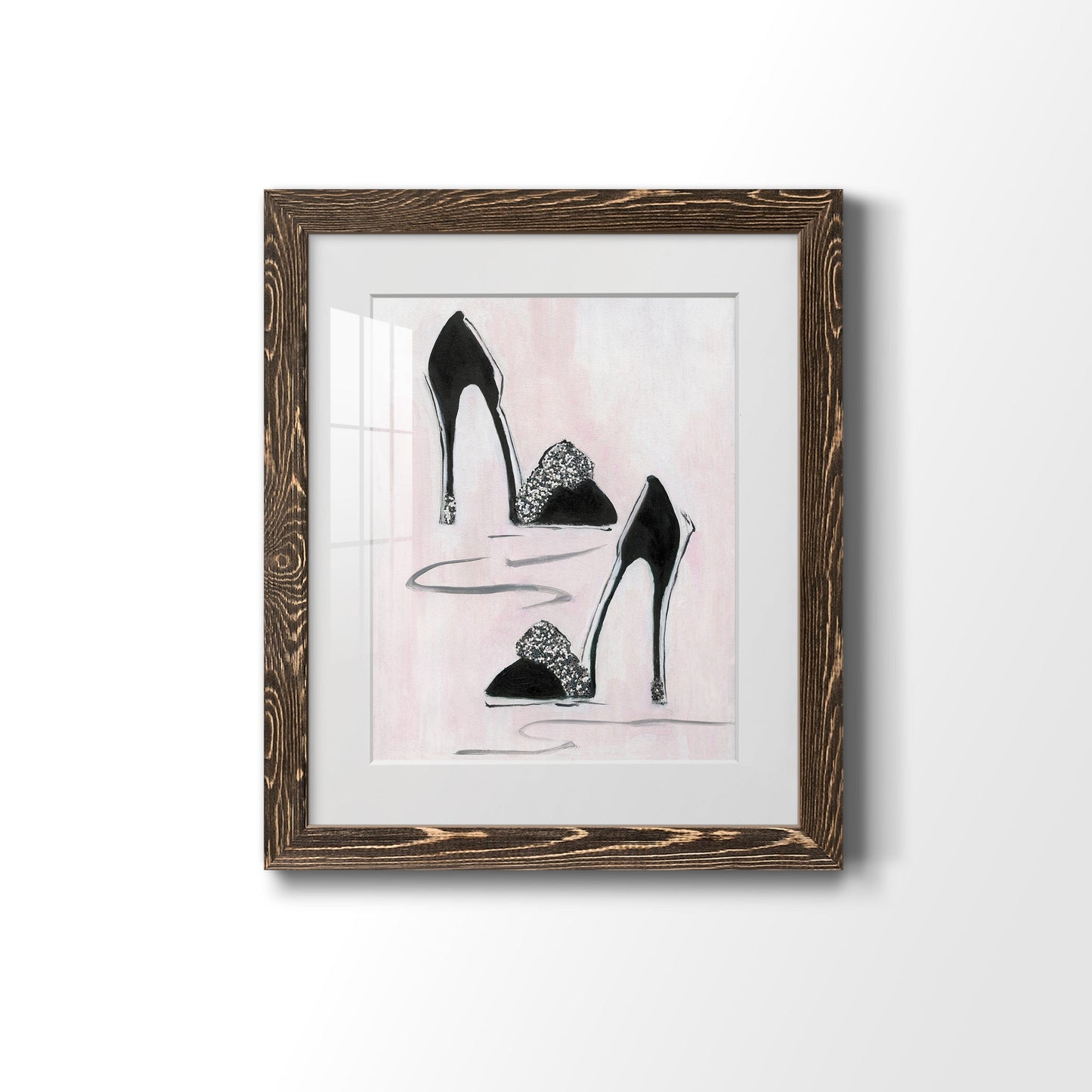 Shoes That Dazzle II - Barnwood Framed Art Print
