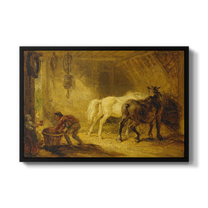 Heath Ewe and Lambs, 1810 - Floater Framed Canvas Print