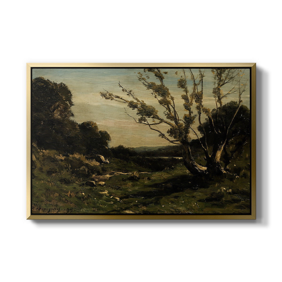 Morning in the Nievre, 1877 - Floater Framed Canvas Print