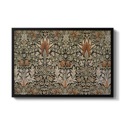 Snakeshead - Charcoal/Spice, c. 1876 - Floater Framed Canvas Print