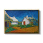 Three White Cottages at Saintes-Maries, 1888 - Floater Framed Canvas Print