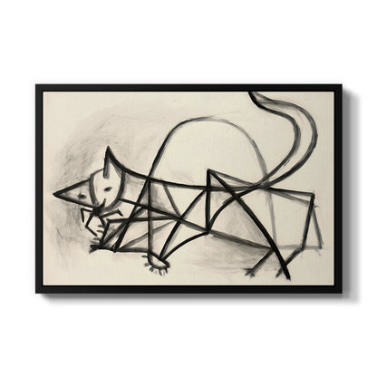Study of a Cat (Étude de chat), 1946 - Floater Framed Canvas Print