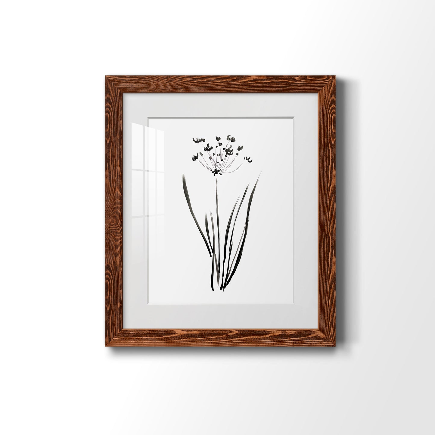Inky Botanical II - Barnwood Framed Art Print