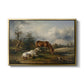 Two Horses on the Pasture, c. 1825 - Floater Framed Canvas Print