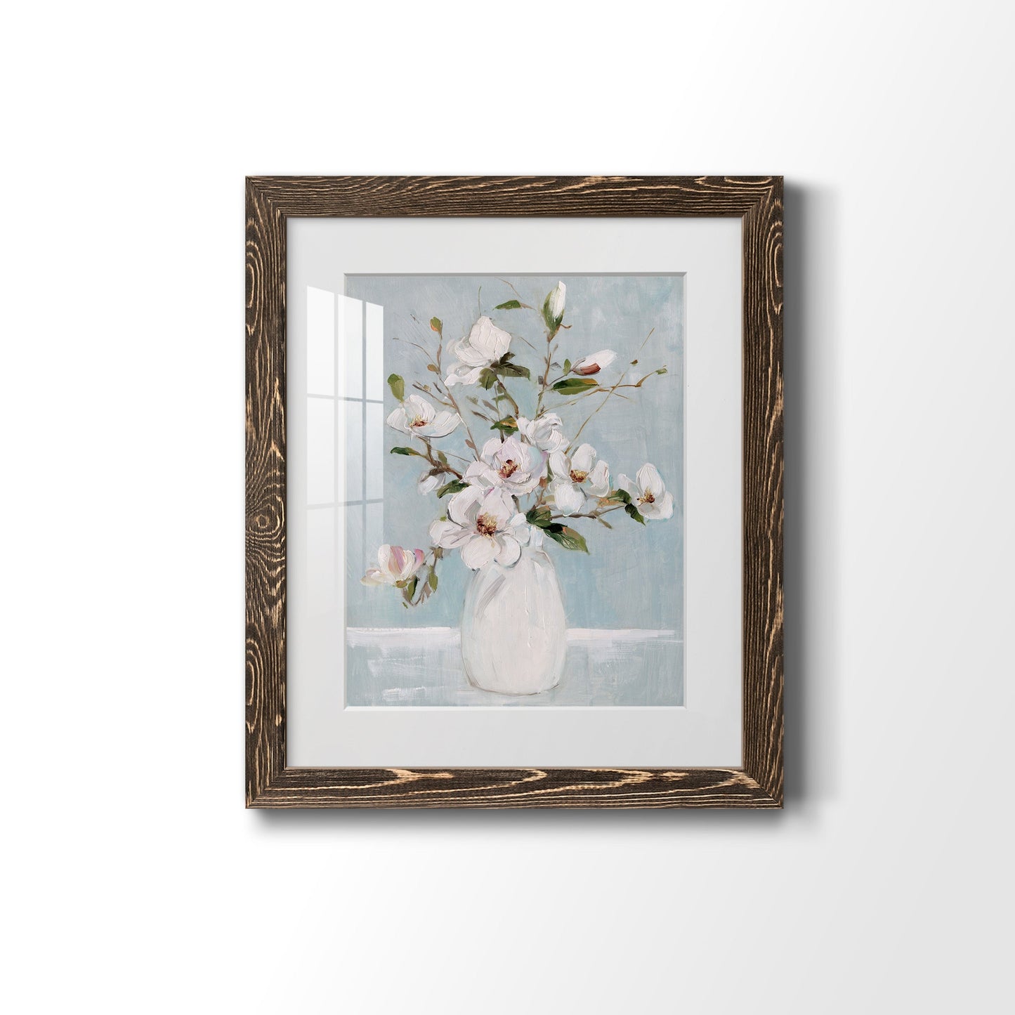 Magnolia Charm - Barnwood Framed Art Print