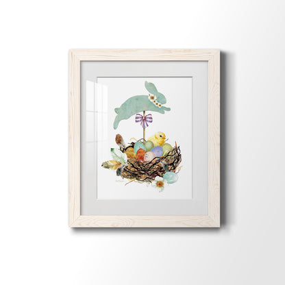 Bunny Hop - Premium Framed Print - Distressed Barnwood Frame - Ready to Hang