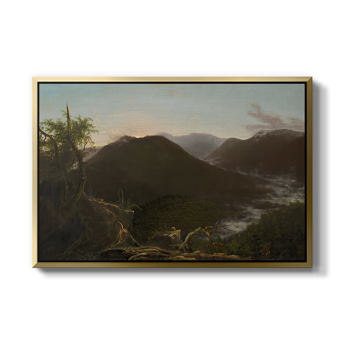 Sunrise in the Catskill Mountains, 1826 - Floater Framed Canvas Print