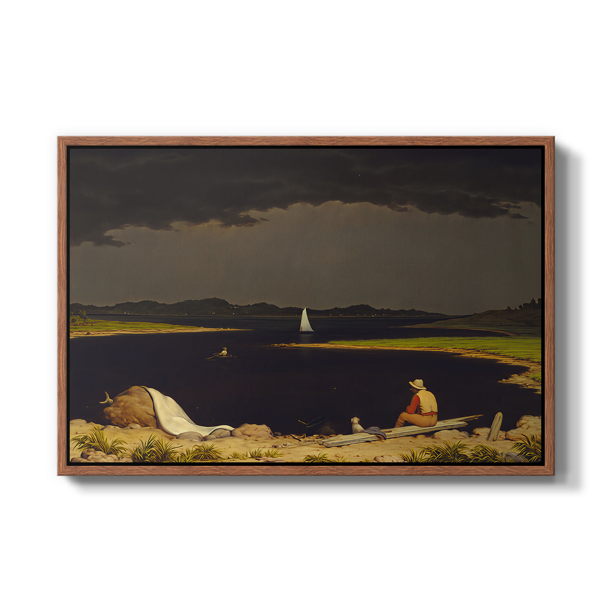 Approaching Thunder Storm, 1859 - Floater Framed Canvas Print